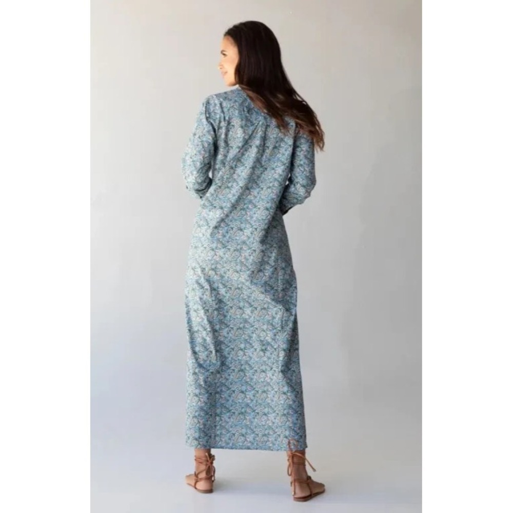NWT Natural Life Drew Floral Maxi Boho Shirt Dress LS Button-Up Modest XS / S - Picture 13 of 16
